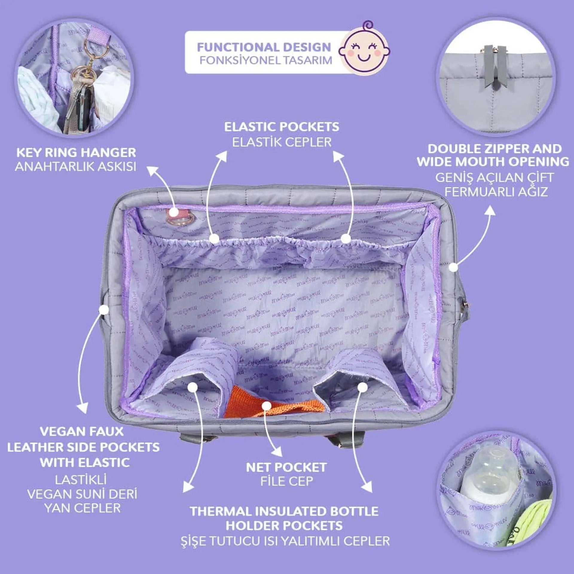 Milk&Moo Sacs porté épaule - Tendance